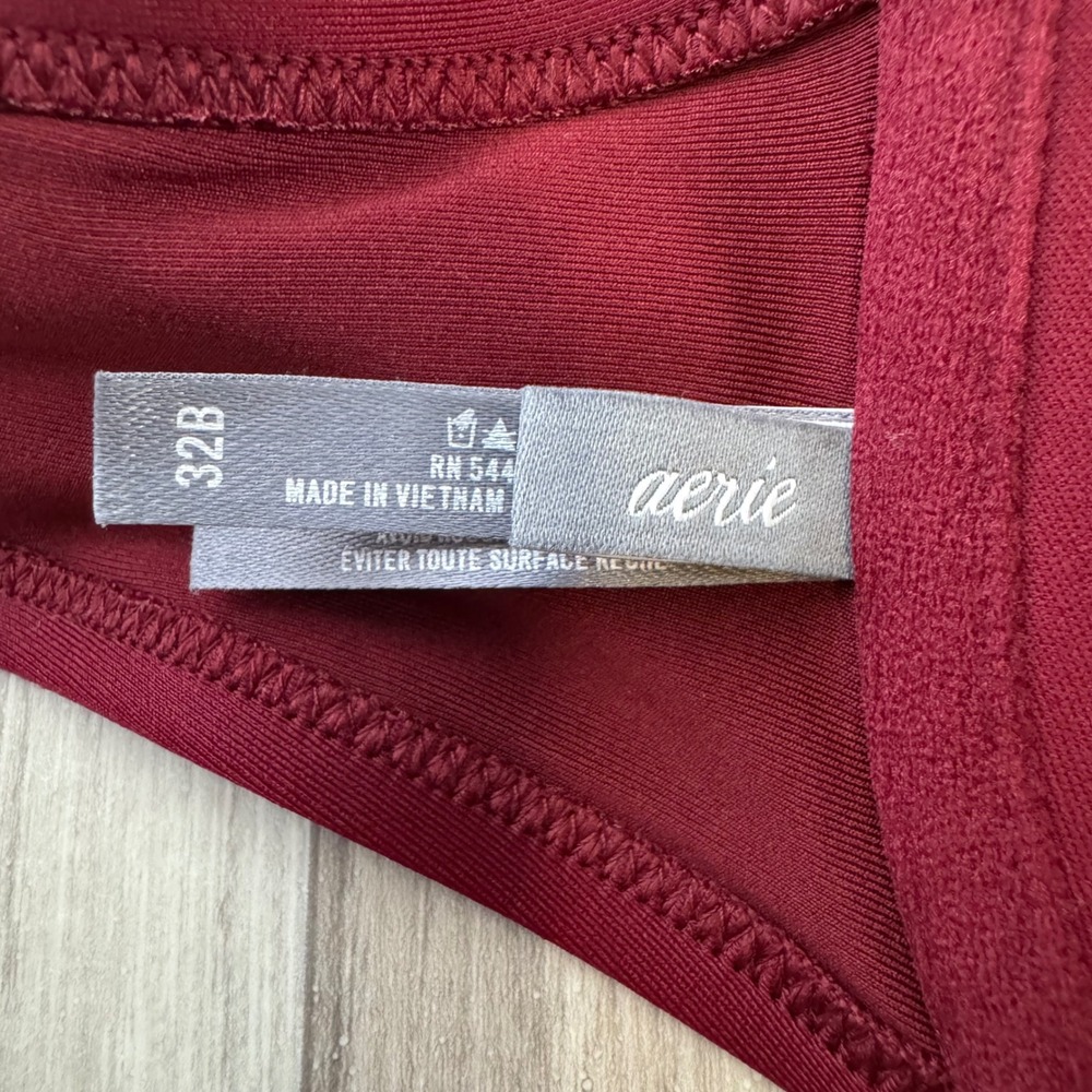 aerie Burgundy Push-Up Bikini Set - Picture 7 of 10